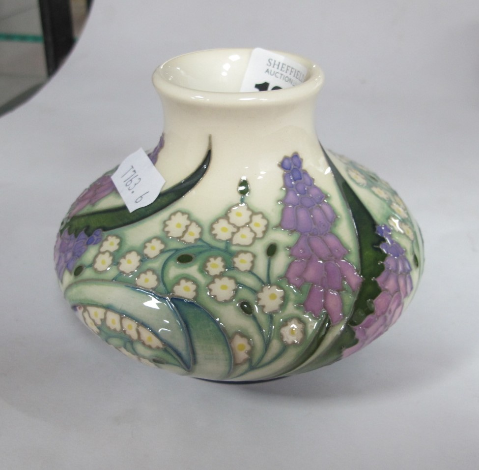 A Moorcroft Vase, painted in the 'Royal Prince' design by Nicola Slaney, shape 33/3, number 64,