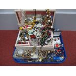 A Mixed Lot of Assorted Costume Jewellery, including bead necklaces, bangles, clip on earrings,