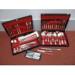 Two Canteen Cases with Assortment of Community Plate 'Coronation' Pattern Cutlery. (2)