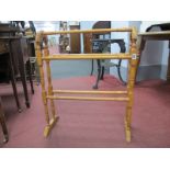 XIX Century Mahogany Square Shaped Washstand, with a single drawer and chamfered legs; together with