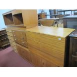A G Plan Light Wood Sideboard, of rectangular form with double two door cupboards on plinth base,