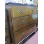 An Edwardian Inlaid Mahogany Chest of Drawers, top with a moulded edge, two sort, two long drawers