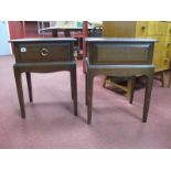 A Pair of Stag Bedside Tables, each with single drawer (one lacking handle), 57cm high. (2)