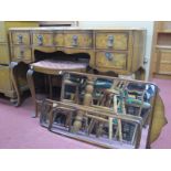 A 1920's Walnut Serpentine Shaped Dressing Table, with a cross banded top, single central drawer,