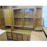 Nathan Furniture Teak Three Sectional Lounge Unit, each with panelled lower doors.