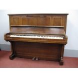 A Bechstein Berlin Walnut Framed Upright Piano (123692), also with impressed No 18391 on case.