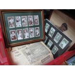 Boxing News Weekly Magazines, twenty six editions from 1967. Five prints of early boxers. Framed