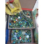 A Large Collection of Assorted Glass Marbles.