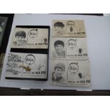 The Beatles Official Tie Tack Pins, by Wems Enterprises Ltd 1964, each with original card