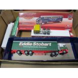 Three Corgi 1:50th Scale Commercial Vehicles, including CC14027 - Volvo Face Lift Bridge Trailer,