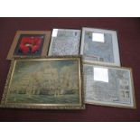 Reproduction Maps of Durham, Northumberland and Anglia, print by Leo Rawlings, another of a