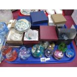 A Collection of Glass Paperweights, including Mdina, Isle of Wight, Selkirk, Caithness 'Moondrop'