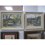 Kathleen Bagon (Sheffield Artist), 'Middlewood Rolling Mills, Oughtibridge' oil on board, signed