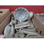 Vitry Ware, Hillstonia planters, XIX Century pie mould:- One Box.