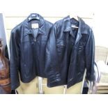 A Boston Harbour Black Leather Jacket, size XXL.