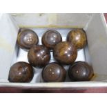 Crown Green Lignum Vitae Bowls:- One Box