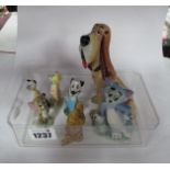 A Large Wade Figure of "Trusty the Blood Hound", 14cm high, Tom and Jerry; plus others of Mr Jinx,