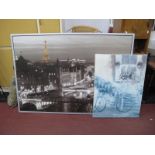 A Large Photographic Print of Paris, (ex Ikea), together with another print (2)