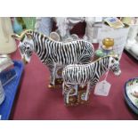 WITHDRAWN A Royal Crown Derby 'Zebra' Paperweight, gold stopper, date code for 2007, 17cm high