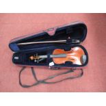 The Stentor Student II Three Quarter Size Violin, with bow plus red satchel.