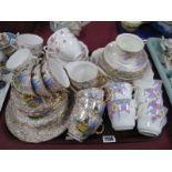 Three Mid XX Century Tea Services, including Colclough 'Ashley' (Crinoline Lady) and Royal