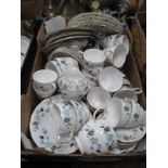A Large Quantity of Colclough China Teaware, decorated with leaves and flowers, including cake