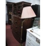 A Nest of Mahogany Coffee Tables, magazine rack, standard lamp. (3)