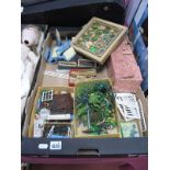 Britain's Toy Model Accessories, including railings, stone walls, foliage etc:- One Box