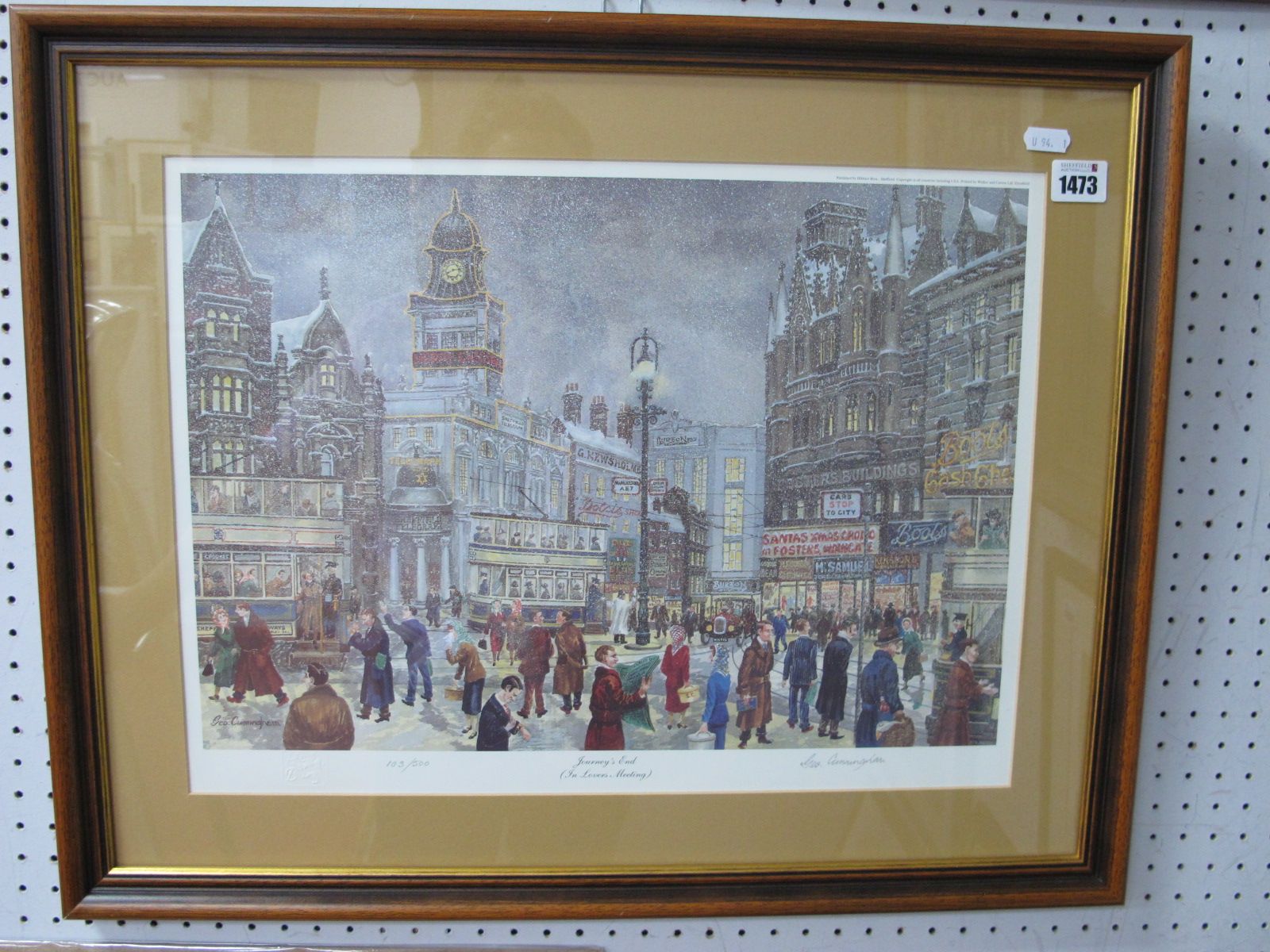 George Cunningham (Sheffield Artist) 'Journeys End', limited edition colour print of 500, graphite