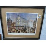 George Cunningham (Sheffield Artist) 'Lyceum Theatre, Sheffield', limited edition colour print of