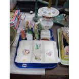 Goebel figures, Poole dish etc:- One Tray.