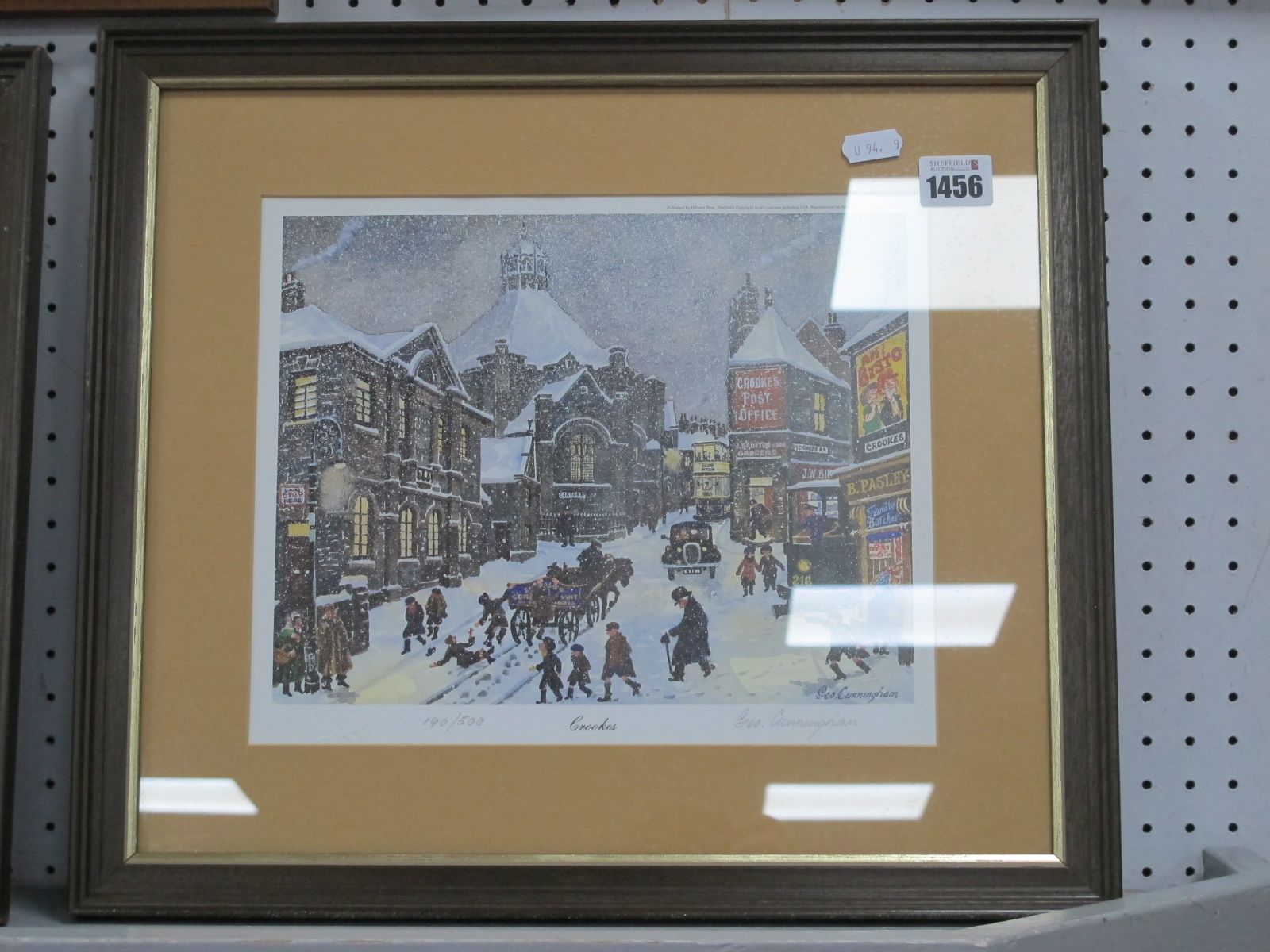 George Cunningham (Sheffield Artist) 'Crookes', limited edition colour print of 500, graphite