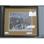 George Cunningham (Sheffield Artist) 'Crookes', limited edition colour print of 500, graphite