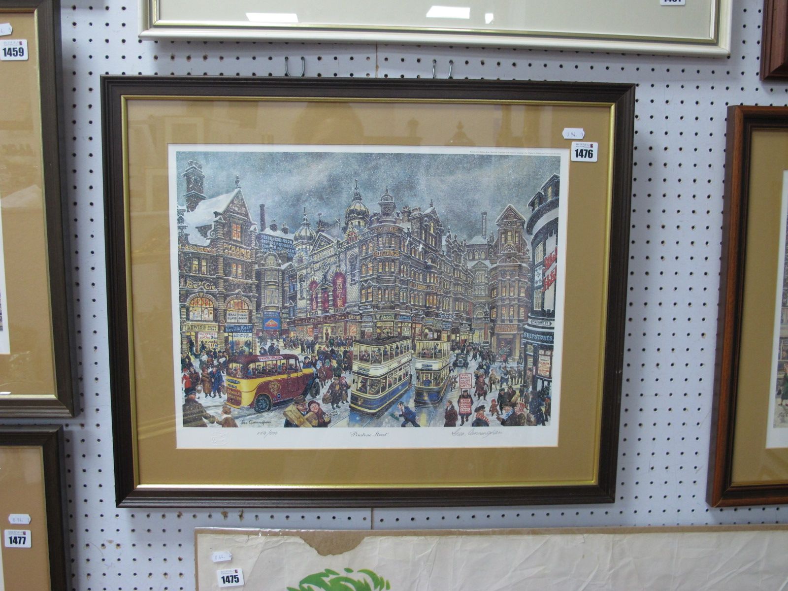 George Cunningham (Sheffield Artist) 'Pinstone Street', limited edition colour print of 500,