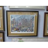 George Cunningham (Sheffield Artist) 'Pinstone Street', limited edition colour print of 500,