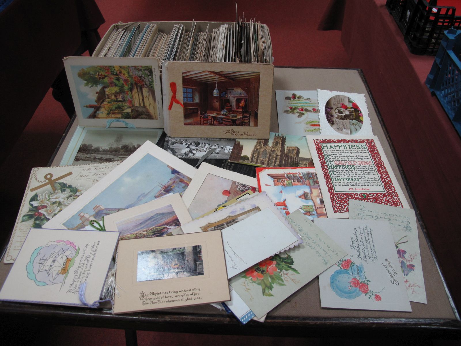 A Box of Mainly Early XX Century Picture Postcards, to include comic greetings, art cards and