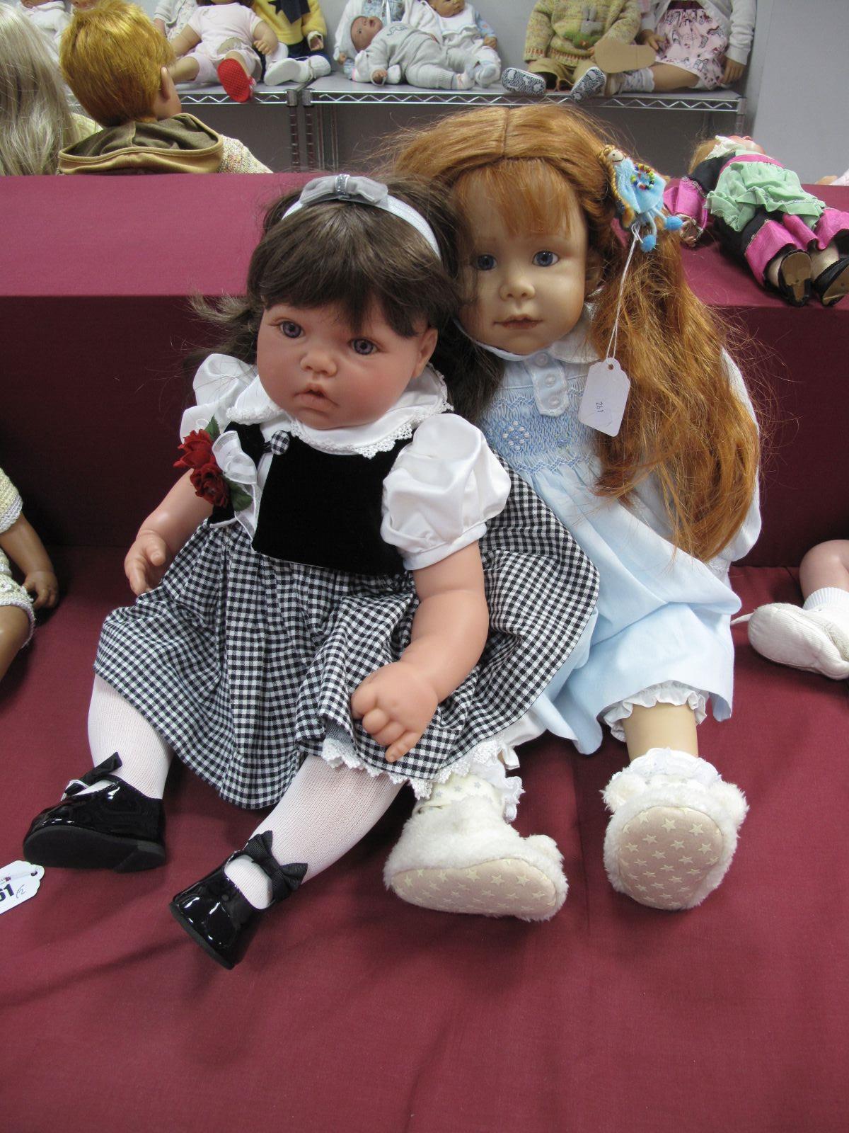 A Lee Middleton Original Doll, by Reira Girl Doll, numbered 519/1200, 56cm high and another