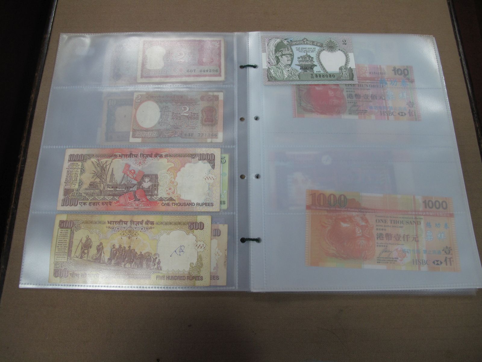 A Large Quantity of Asian Banknotes, includes India, Hong Kong, Philippines etc, conditions vary.