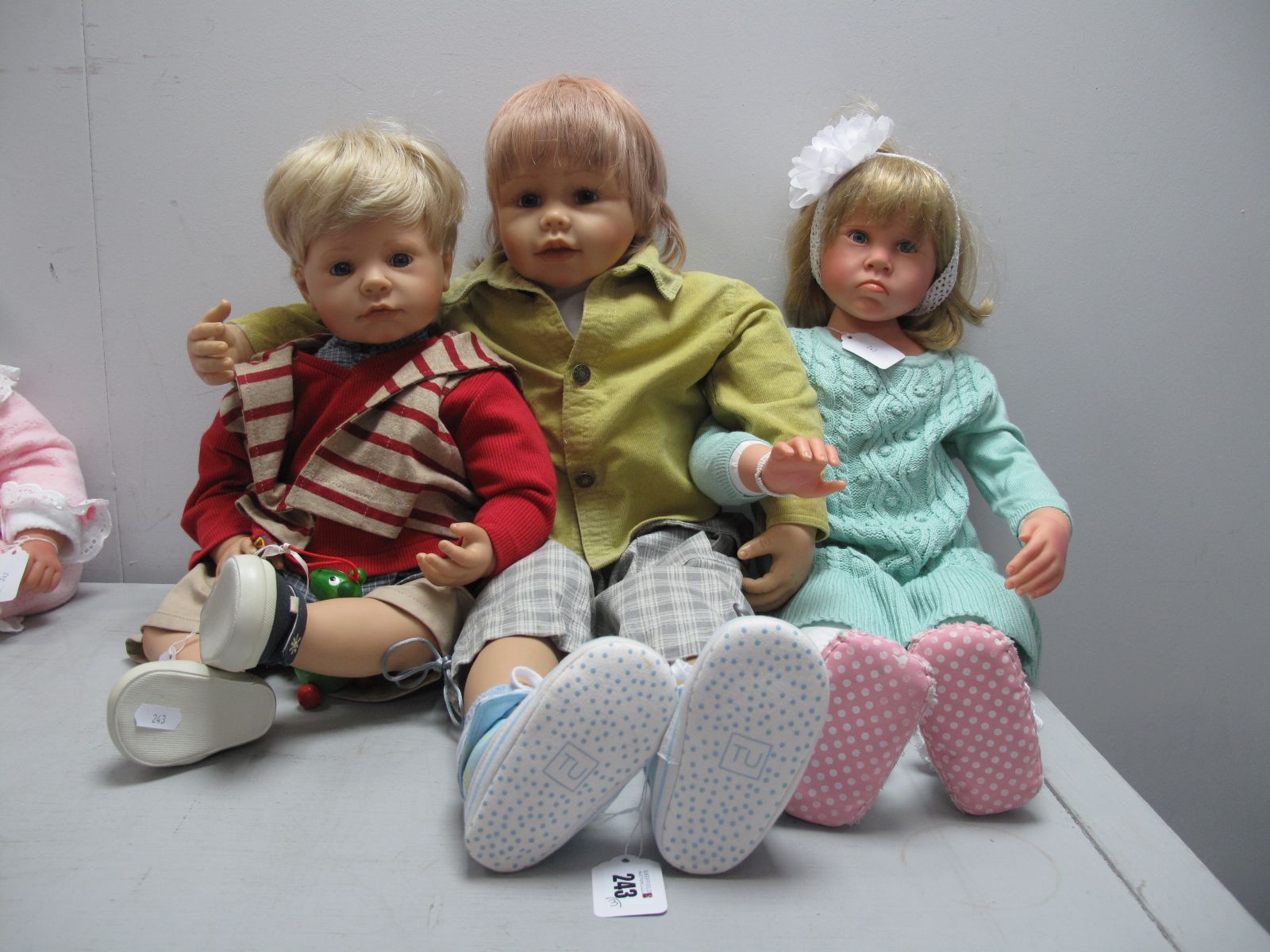 A W. Hanl Boy Toddler Doll, 72cm high, another impressed 18 pi 2001 and an Ashton Drake Galleries
