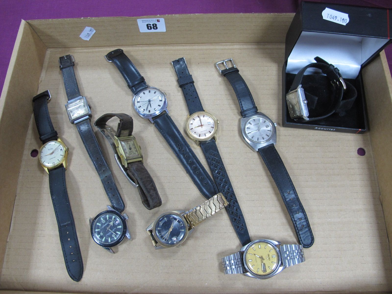 Vintage and Later Gent's Wristwatches, including Seiko 5 (7009-821A), Sekonda, Herma, MuDu,