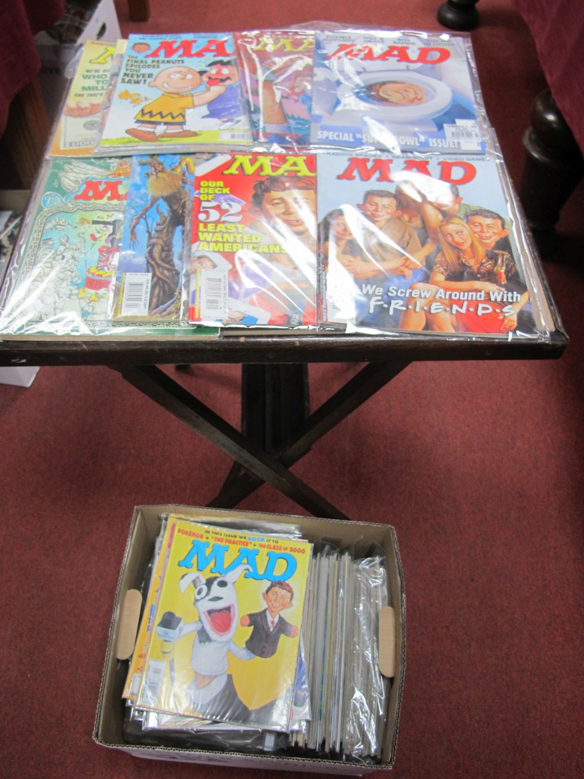 A Quantity of Mad Magazines, 2000,01, 02 - 09, in cellophane, all unchecked for complete runs:-