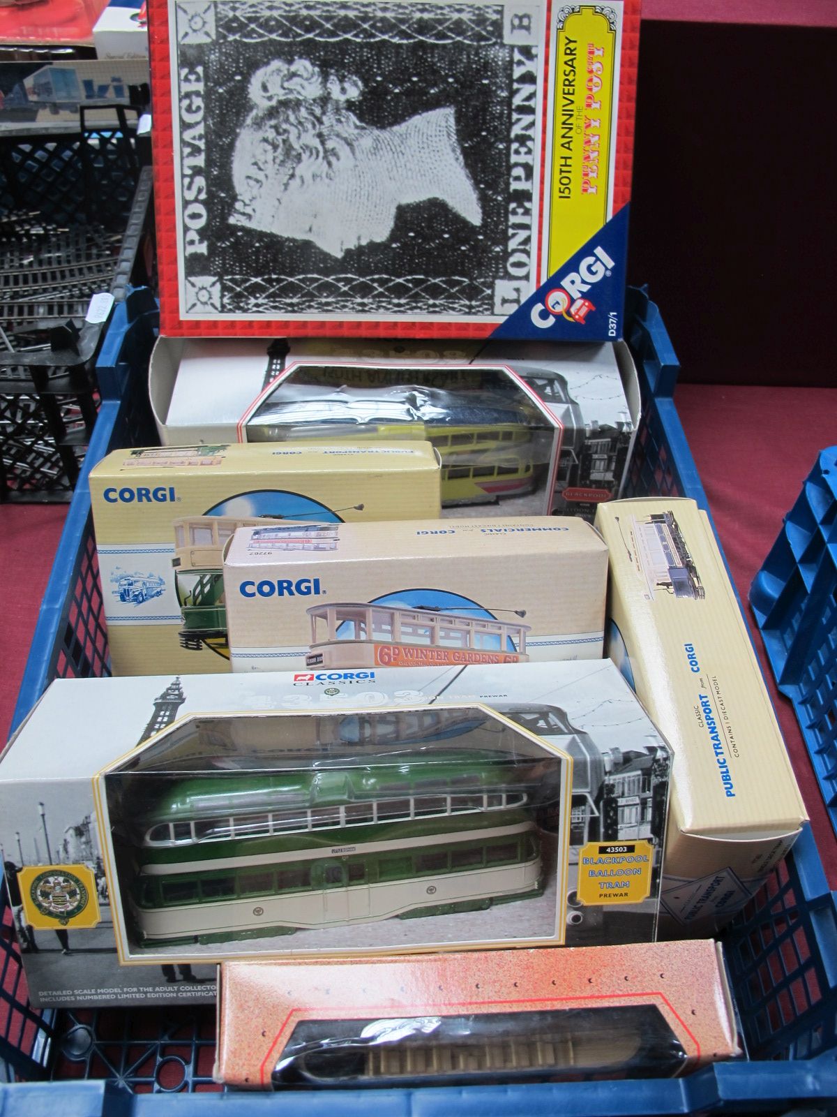 A Small Quantity of Corgi Trams, including Blackpool Balloon Tram, 97263 single deck tram, Blackpool