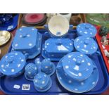 T.G Green Co Ltd 'Domino', bowls, lids, saucers, condiments, cheese, butter dishes, etc:- One Tray.