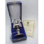 A Hallmarked Silver Limited Edition Royal Commemorative Goblet, A.T.Cannon, Birmingham 1981, "The