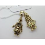 Two 9ct Gold Novelty Clown Pendants, of textured design, with inset highlights to body and
