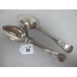 A Pair of Swedish Table Spoons, stamped three crown control mark, "A.P.Lundqvist" and "T4", the