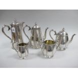 A Victorian Hallmarked Silver Three Piece Tea Set, Joseph & Edward Bradbury (Thomas Bradbury &