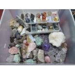 Minerals - unworked and polished specimens:- One Box