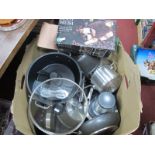 Kitchenware - pans, scales etc:- One Box.