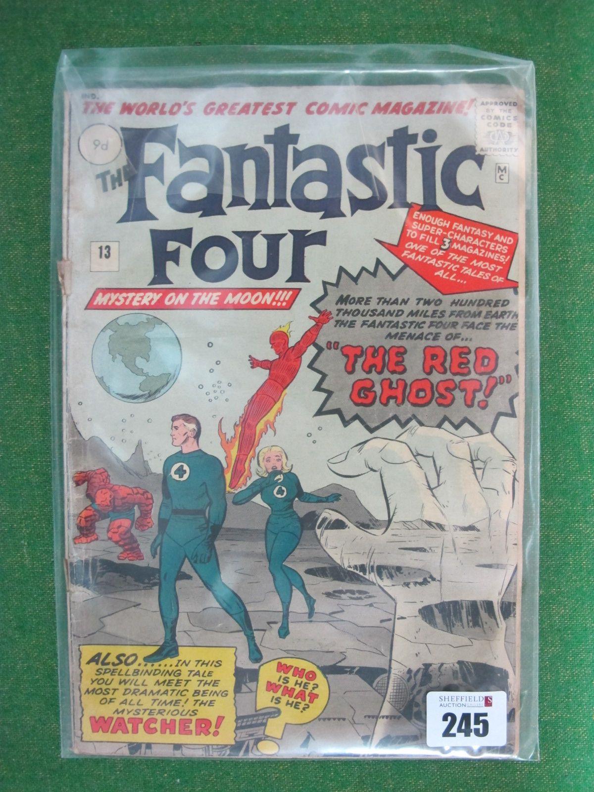 The Fantastic Four #13/No.13, 9d, in used well read condition.